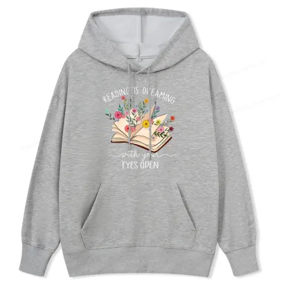 Pagewings Reading Is Dreaming With Your Eyes Open Unisex Classic Hoodie