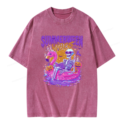 Pagewings Summerween Unisex Washed T-shirt