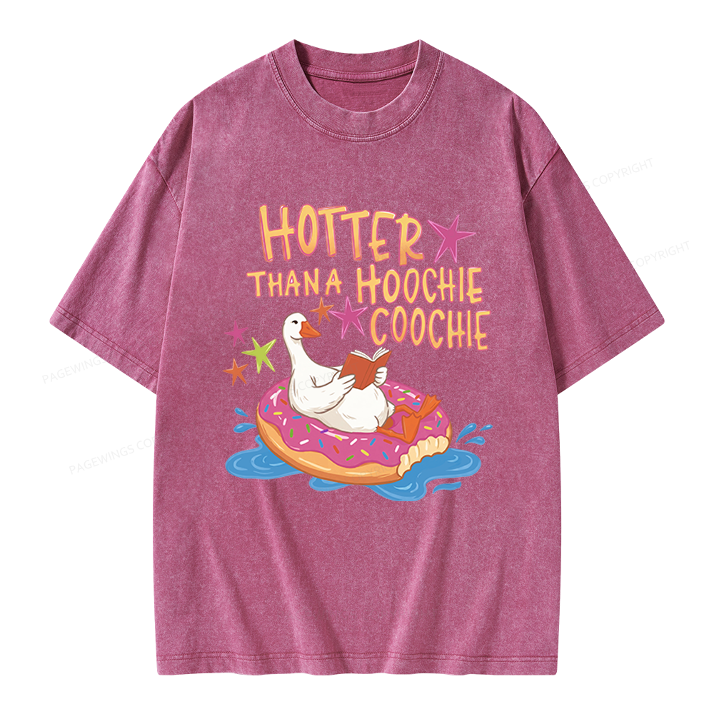 Pagewings Hotter Than a Hoochie Coochie Unisex Washed T-shirt