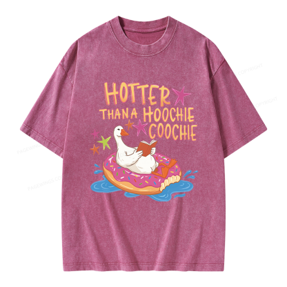 Pagewings Hotter Than a Hoochie Coochie Unisex Washed T-shirt