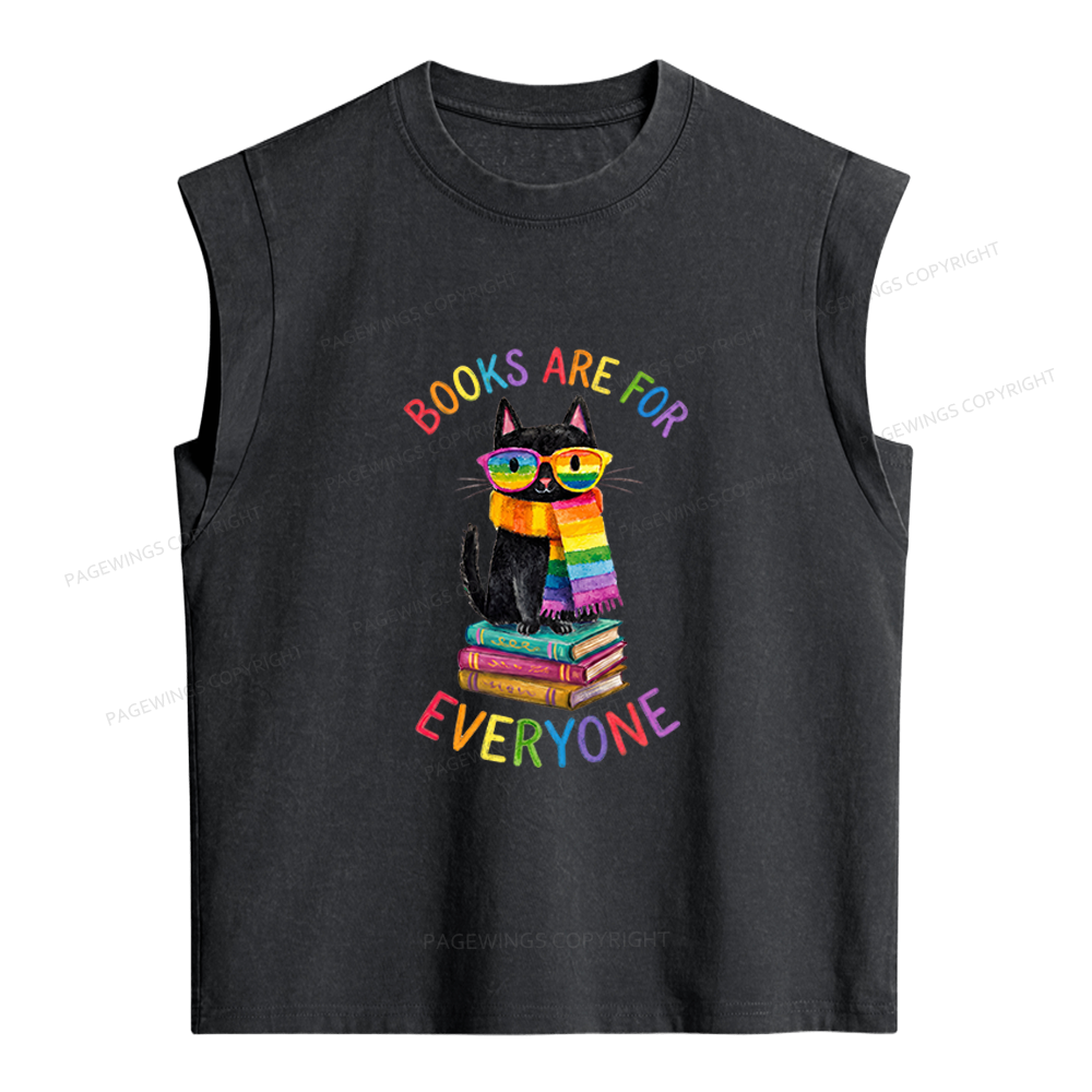 Pagewings Books Are For Everyone Women's Washed Tank Top