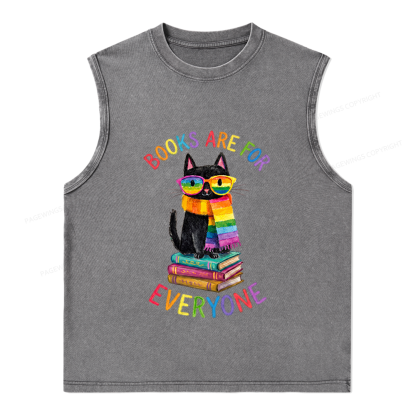 Pagewings Books Are For Everyone Unisex Washed Tank Top
