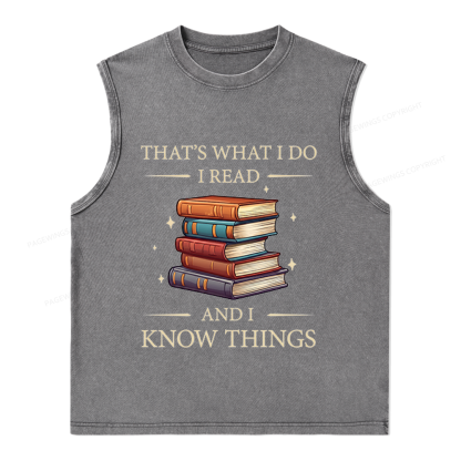 Pagewings Book Nerd Unisex Washed Tank Top