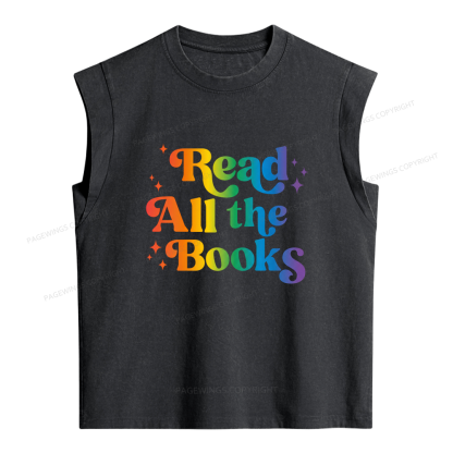 Pagewings Read All the Books Women's Washed Tank Top