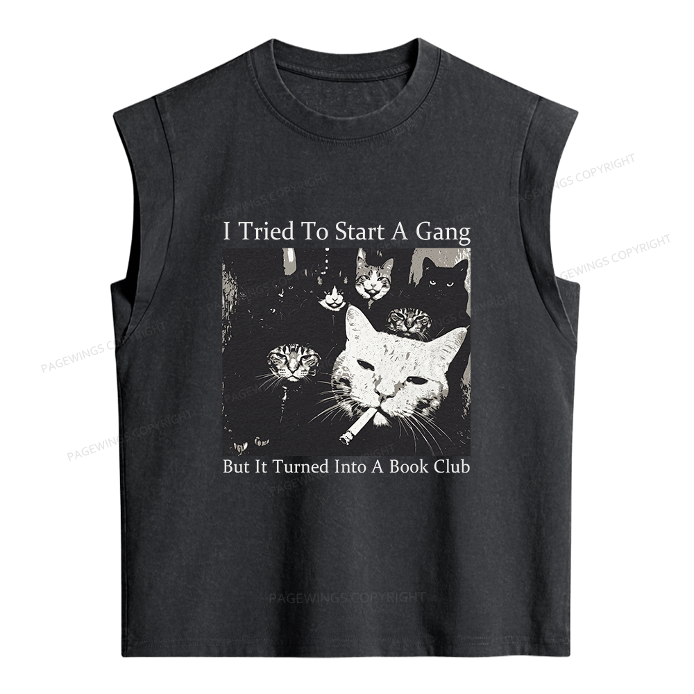 Pagewings Book Club Women's Washed Tank Top