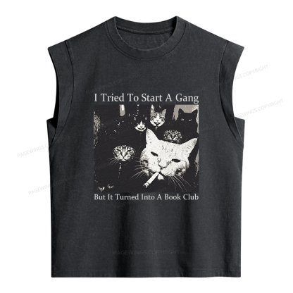 Pagewings Book Club Women's Washed Tank Top