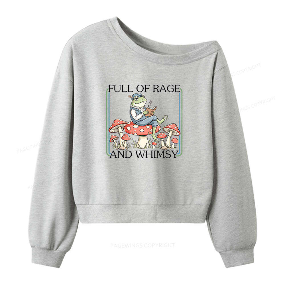 Pagewings Full Of Rage and Whimsy Women Off Shoulder Sweatshirt