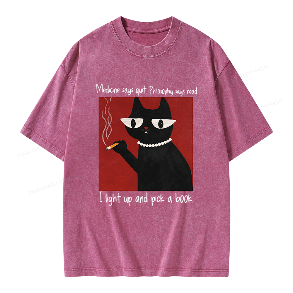 Pagewings Funny Book Unisex Washed T-shirt