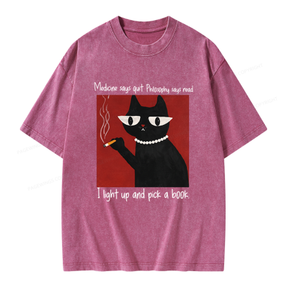 Pagewings Funny Book Unisex Washed T-shirt