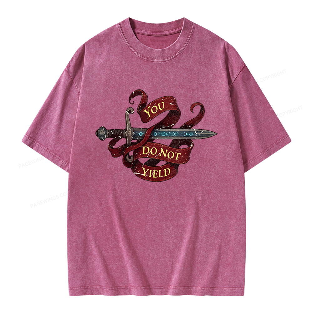 Pagewings You Do Not Yield Unisex Washed T-shirt