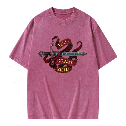 Pagewings You Do Not Yield Unisex Washed T-shirt