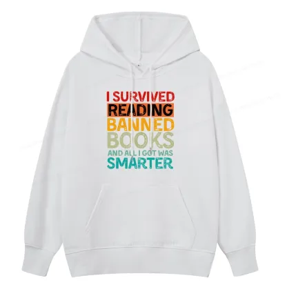 Pagewings I Survived Reading Banned Books And All I Got Was Smarter Unisex Classic Hoodie
