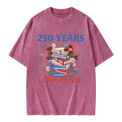 Pagewings Patriotic Reader Unisex Washed T-shirt
