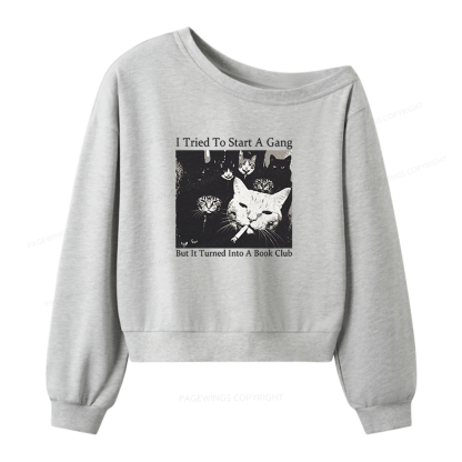 Pagewings Book Club Women Off Shoulder Sweatshirt