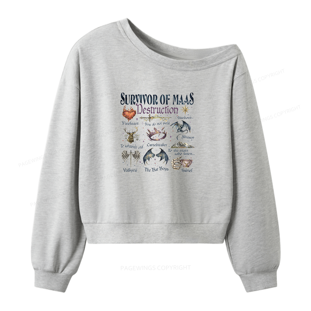 Pagewings Darkness Claim Us Women Off Shoulder Sweatshirt
