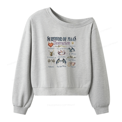 Pagewings Darkness Claim Us Women Off Shoulder Sweatshirt