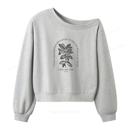 Pagewings Poet Bookish Women Off Shoulder Sweatshirt