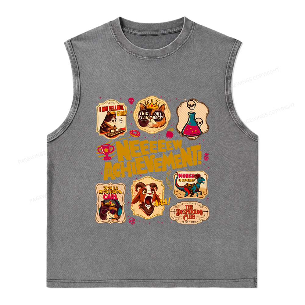 Pagewings New Achievement Unisex Washed Tank Top