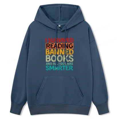 Pagewings I Survived Reading Banned Books And All I Got Was Smarter Unisex Classic Hoodie