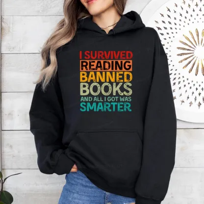 Pagewings I Survived Reading Banned Books And All I Got Was Smarter Unisex Classic Hoodie