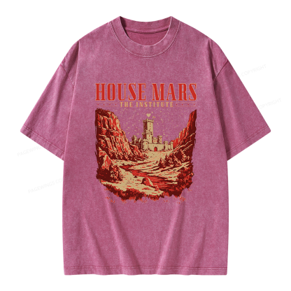 Pagewings House Mars Unisex Washed T-shirt