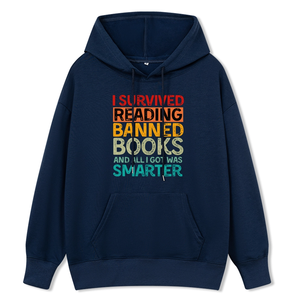 Pagewings I Survived Reading Banned Books And All I Got Was Smarter Unisex Classic Hoodie