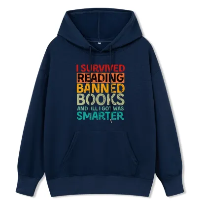 Pagewings I Survived Reading Banned Books And All I Got Was Smarter Unisex Classic Hoodie