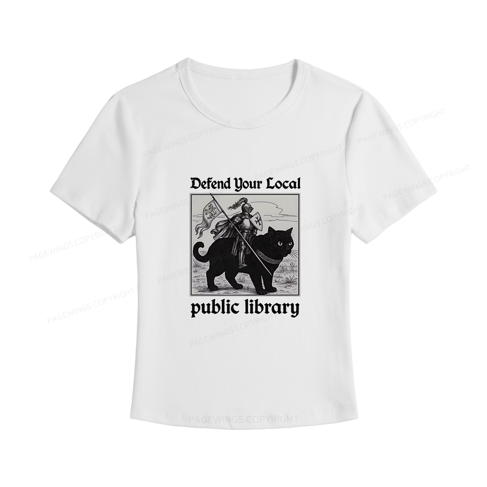 Pagewings Defend Your Local public library Women's Baby Tee