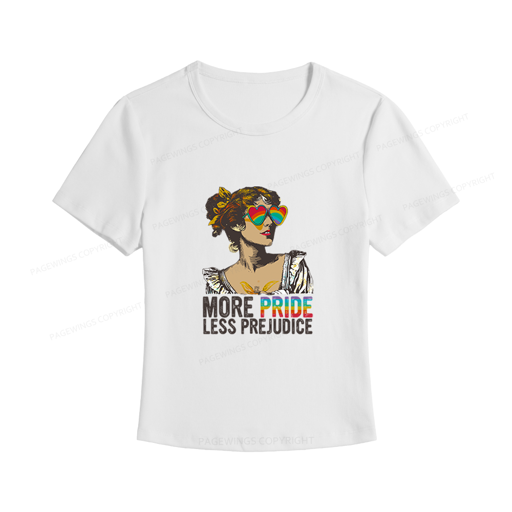 Pagewings More Pride Less Prejudice Women's Baby Tee