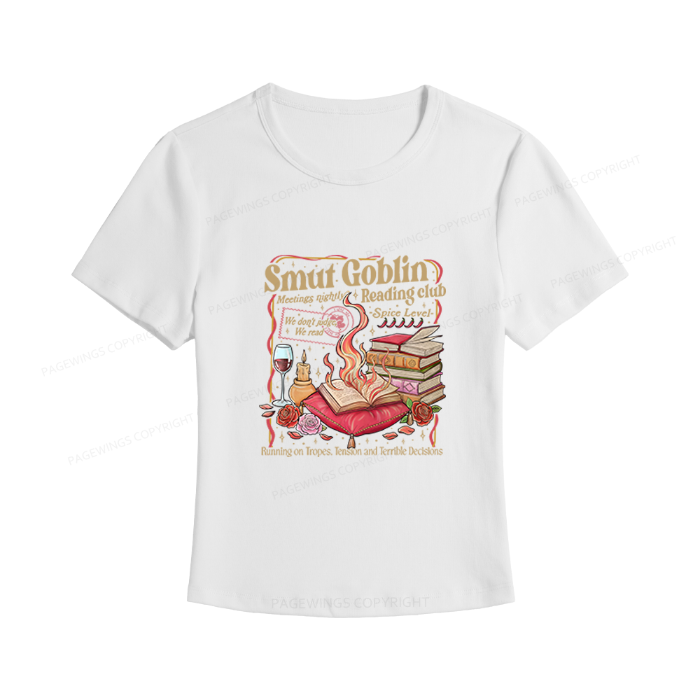 Pagewings Smut Goblin Dark Romance Bookish Women's Baby Tee