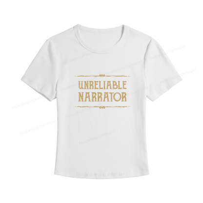 Pagewings Unreliable Narrator Women's Baby Tee