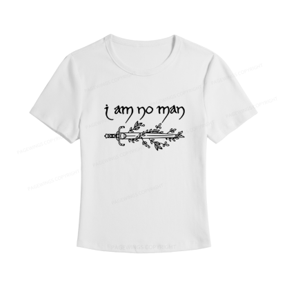 Pagewings I Am No Man Women's Baby Tee