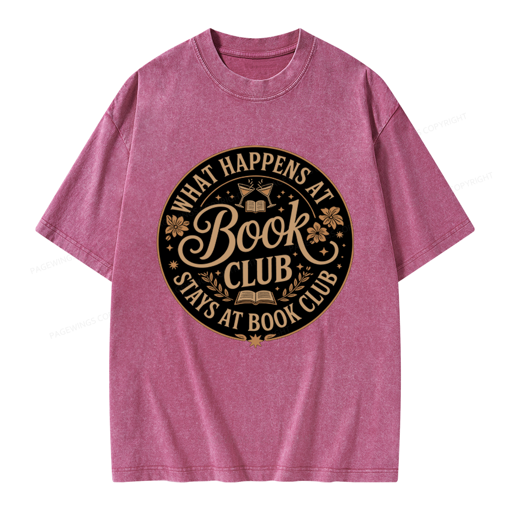 Pagewings Book Club Unisex Washed T-shirt