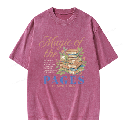 Pagewings Magic Of The Pages Unisex Washed T-shirt
