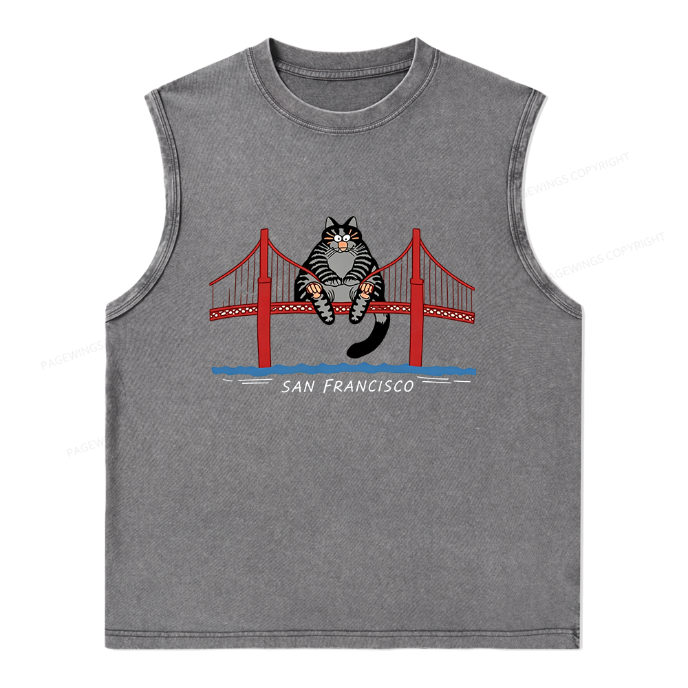 Pagewings Sci-Fi Book Lover Unisex Washed Tank Top