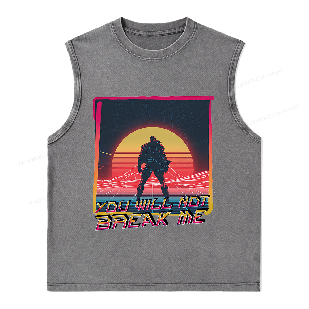 Pagewings You Will Not Break Me Unisex Washed Tank Top