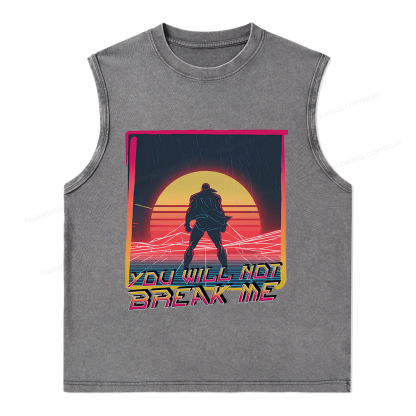 Pagewings You Will Not Break Me Unisex Washed Tank Top