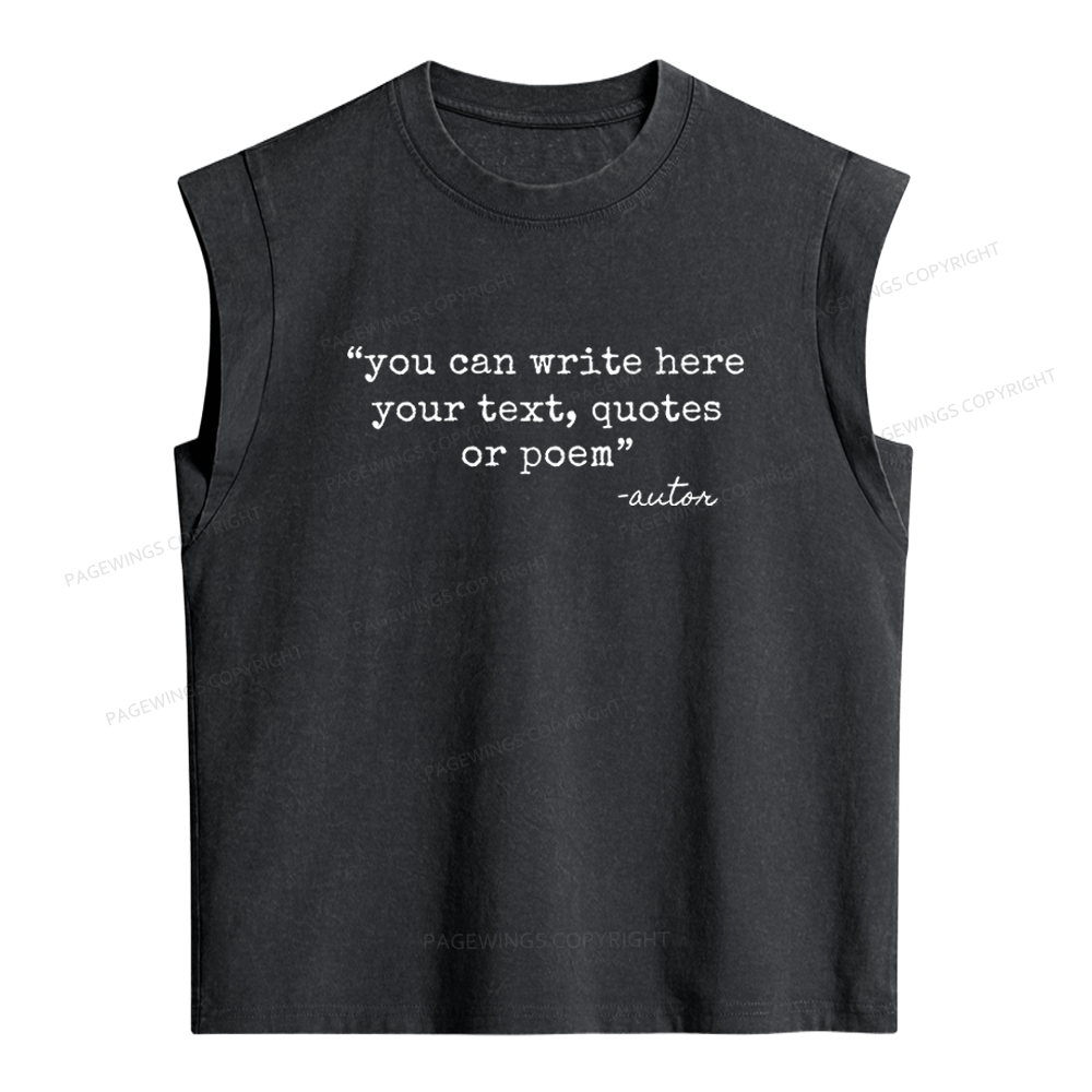 Pagewings Personalized Quote Women's Washed Tank Top