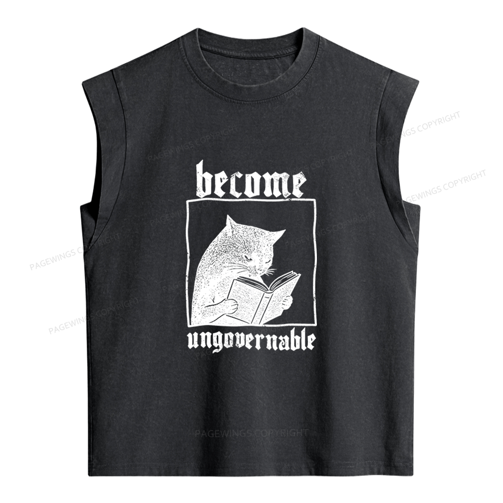 Pagewings Become Ungovernable Women's Washed Tank Top
