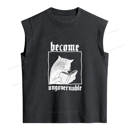 Pagewings Become Ungovernable Women's Washed Tank Top