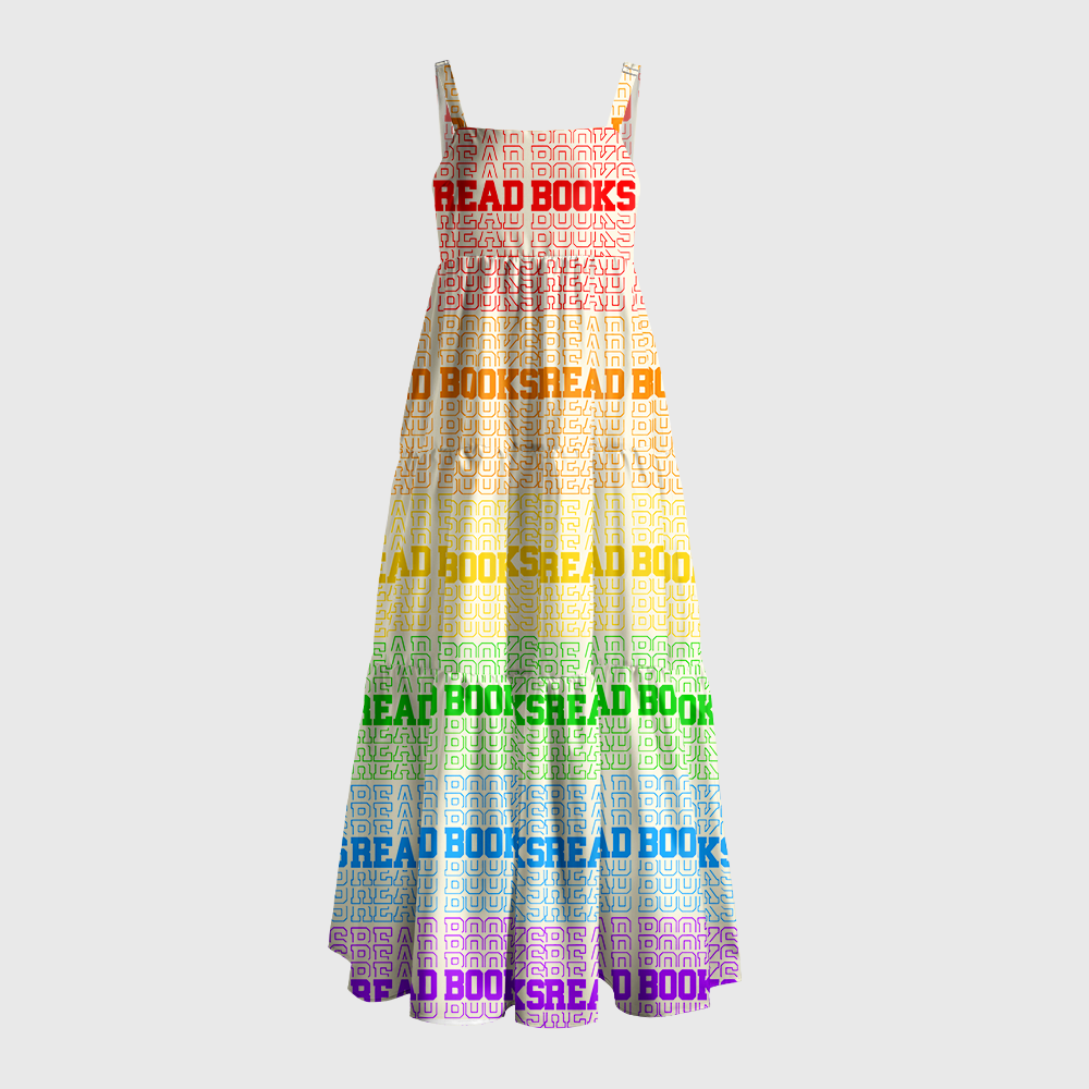 Pagewings Square Neck Read Books Maxi Dress