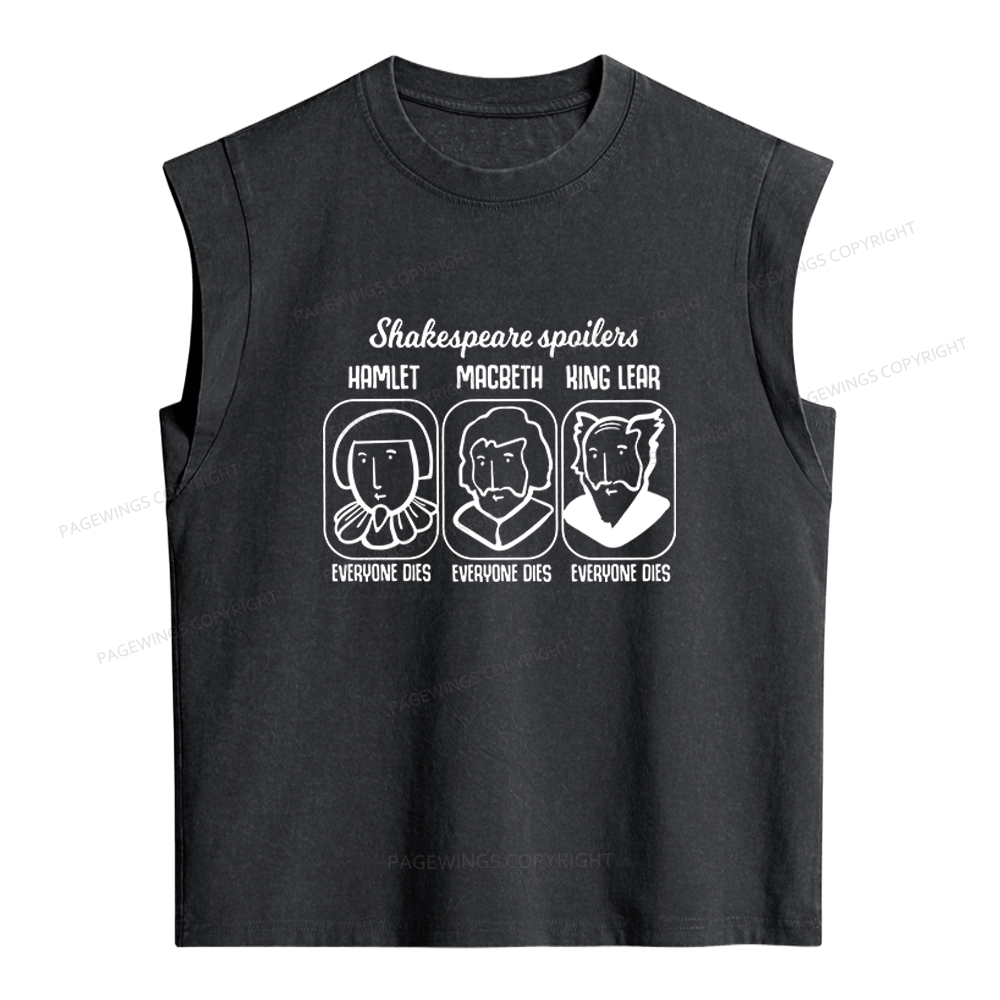 Pagewings Shakespeare Spoilers Women's Washed Tank Top