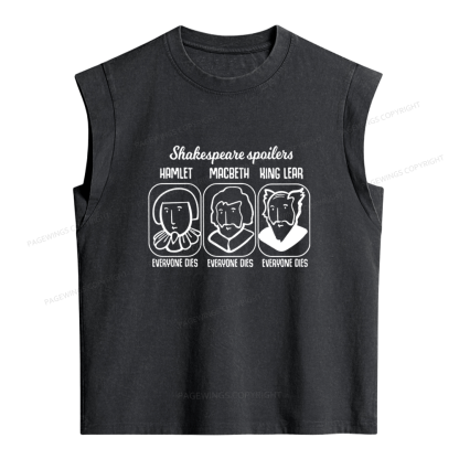 Pagewings Shakespeare Spoilers Women's Washed Tank Top