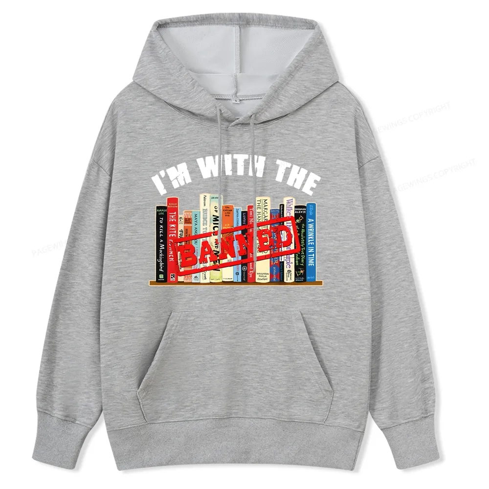 Pagewings I'm With The Banned Funny Book Unisex Classic Hoodie