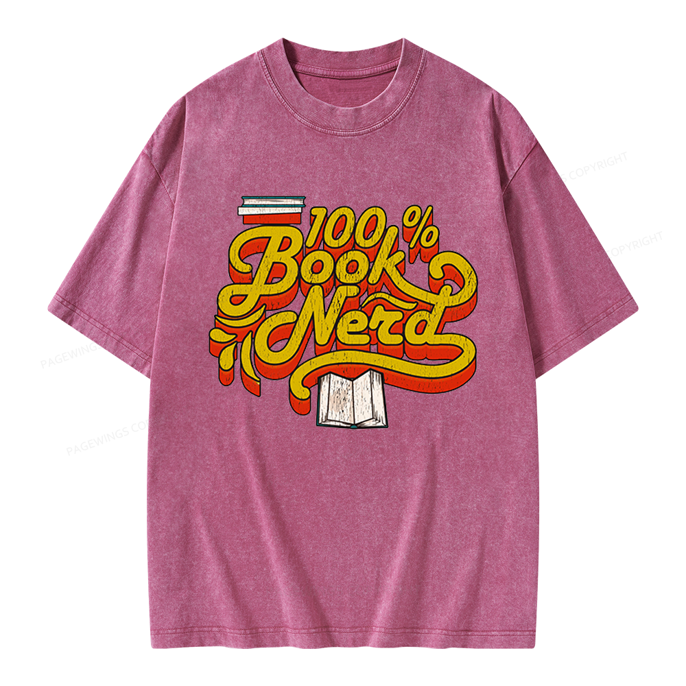 Pagewings Book Nerd Unisex Washed T-shirt