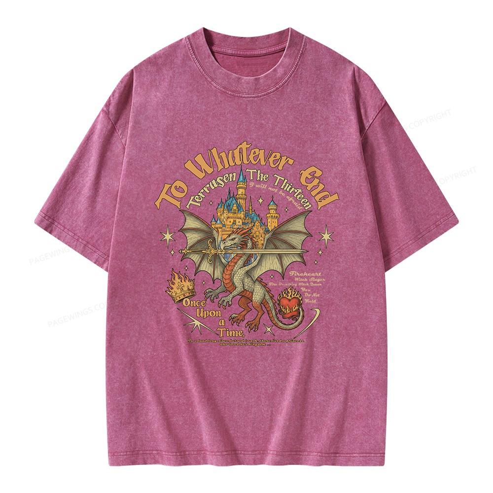 Pagewings To Whatever End Unisex Washed T-shirt