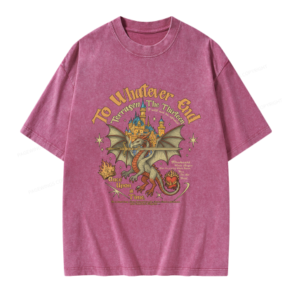 Pagewings To Whatever End Unisex Washed T-shirt