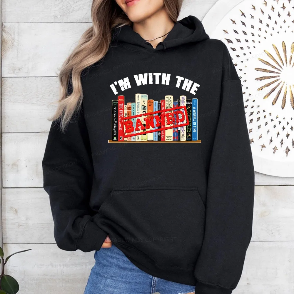 Pagewings I'm With The Banned Funny Book Unisex Classic Hoodie