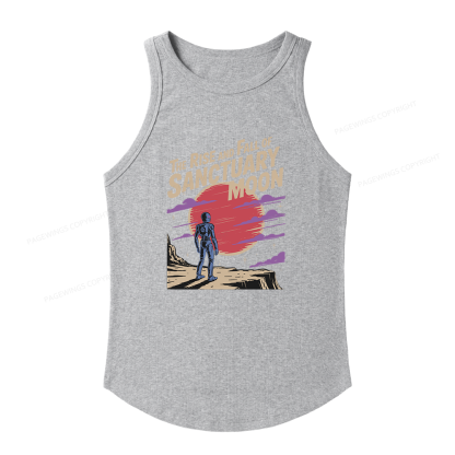 Pagewings Slim Fit The Rise And Fall Of Sanctuary Moon Women's Fitted Tank Top 