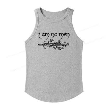 Pagewings Slim Fit I Am No Man Women's Fitted Tank Top